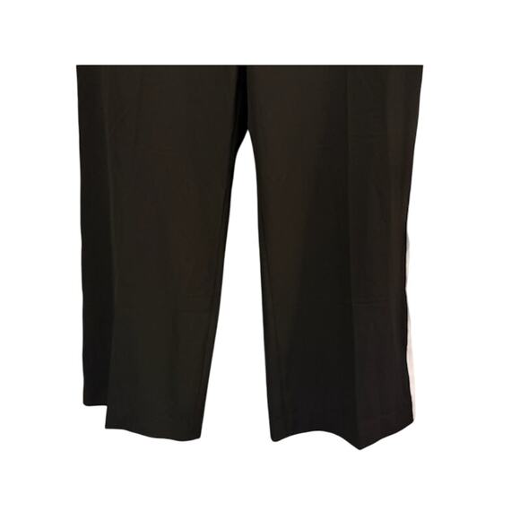 Ellos Black Casual Pants18 White Side Stripe Wide Leg Office Contemporary - Picture 6 of 10